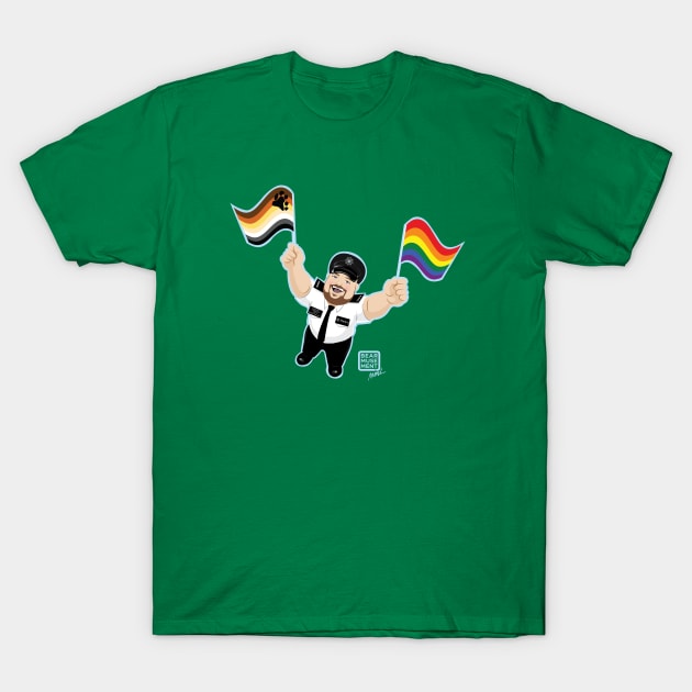 Police Bear with Pride T-Shirt by BEarMUSEMENT